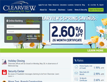 Tablet Screenshot of clearviewfcu.org